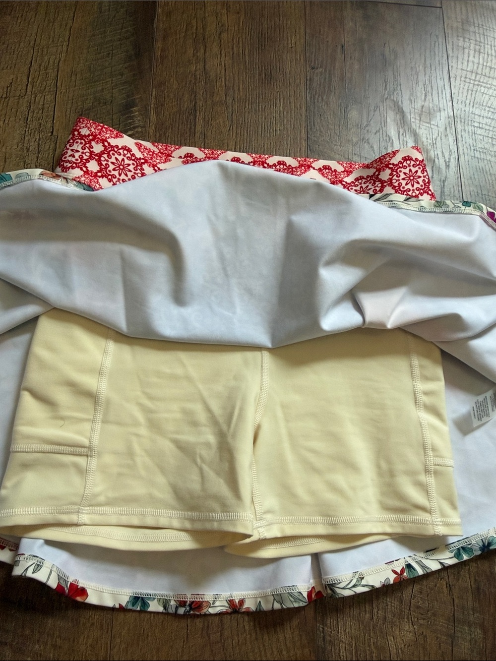 Johnny Was Multicolor Floral Circle Skirt with Red Waistband - Picture 5 of 10